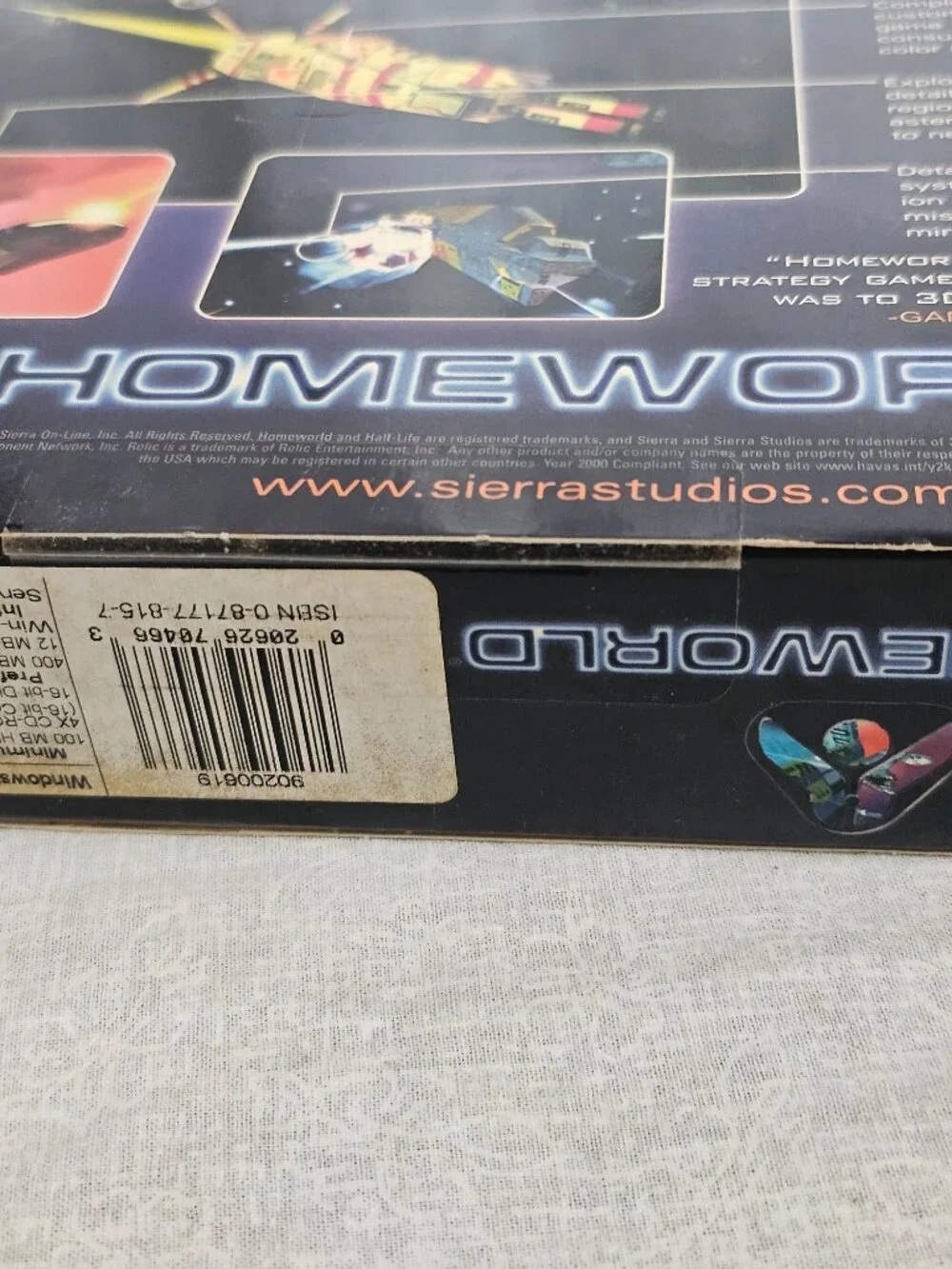 Homeworld PC Big Box 1999 Sierra Relic 3D RTS Game New Sealed YES Promo Sticker